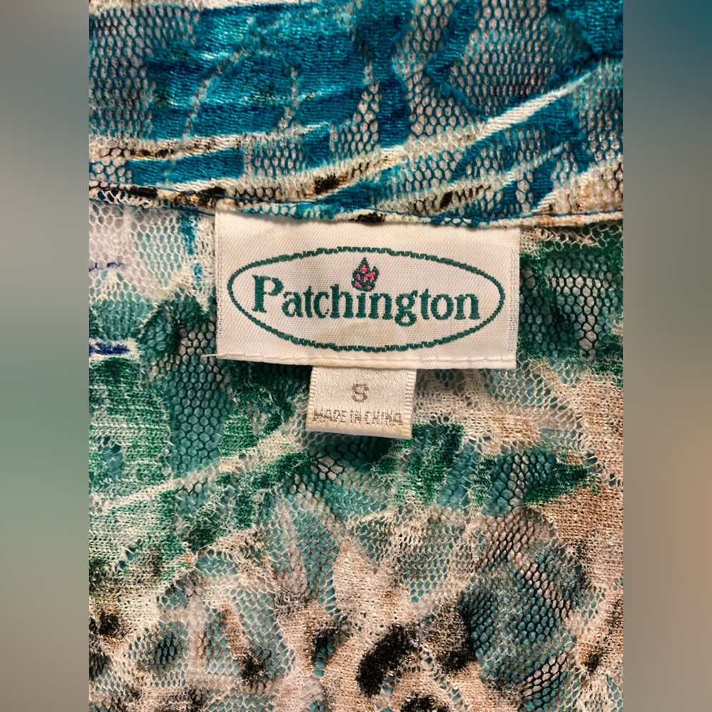 Patchington Single Button, Sheer Lace Overlay Bla… - image 3